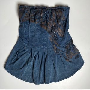 NWT VINTAGE Y2K GUESS STRAPLESS TOP